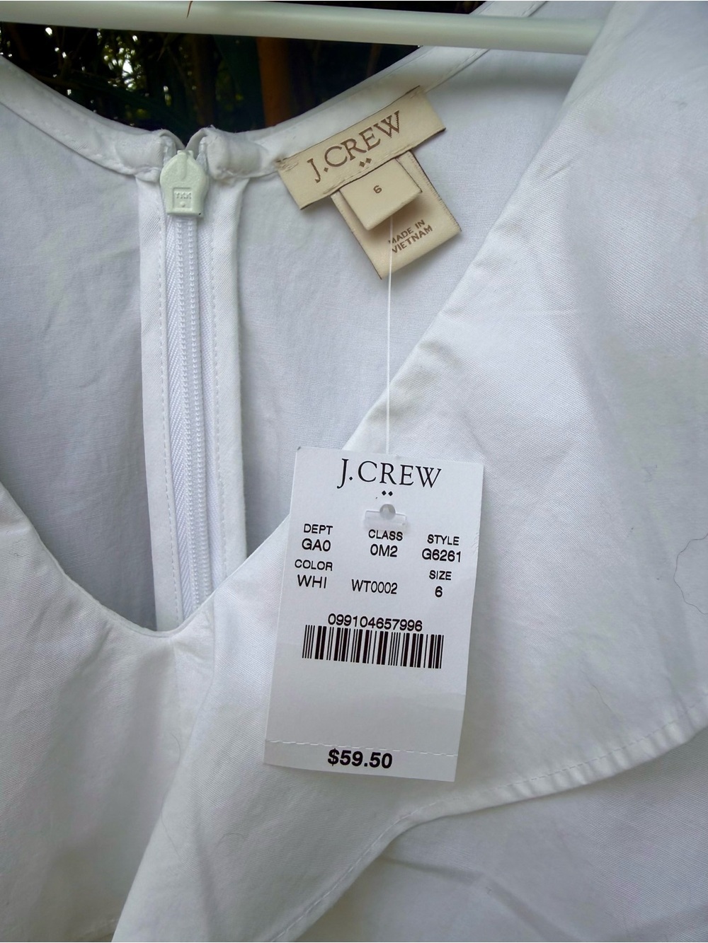 J. Crew White Sleeveless Ruffle V-Neck Tank - Picture 3 of 7